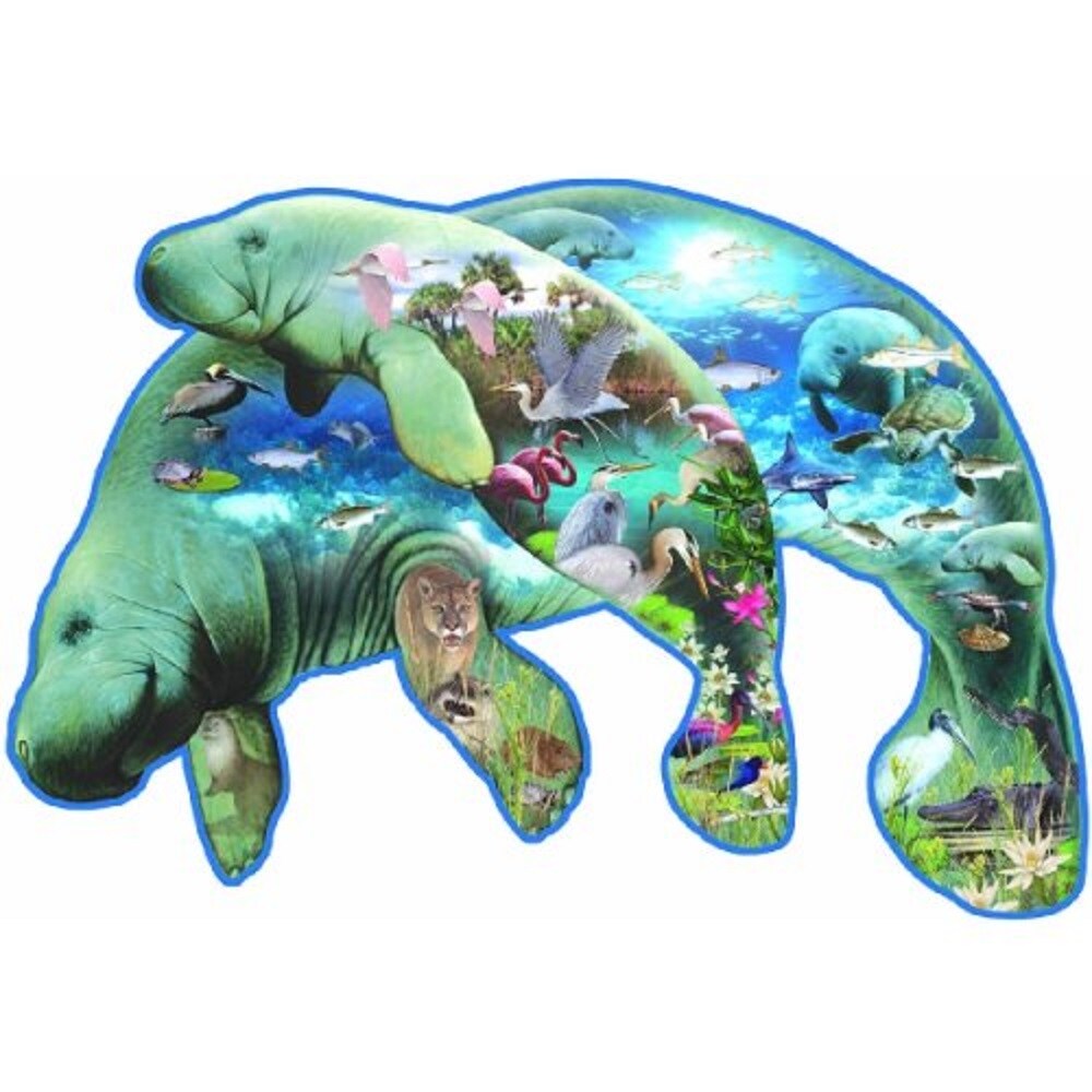Sunsout Manatees 1000 pc Special Shape  Jigsaw Puzzle 90265