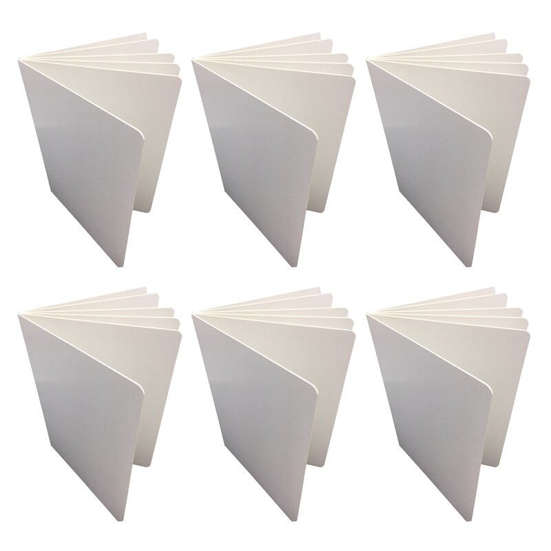 Blank Chunky Board Book, 6&#x22; x 8&#x22; Portrait, White, Pack of 6