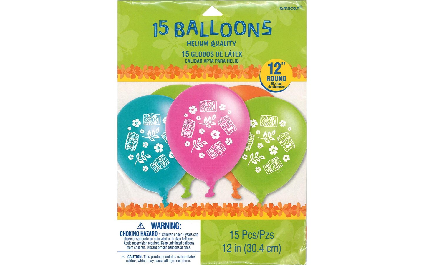 Amscan Balloon Latex Asst Tiki