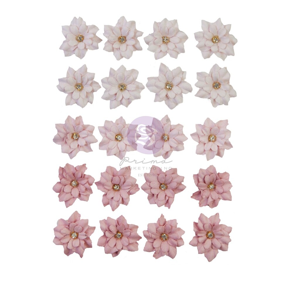 Prima Marketing Mulberry Paper Flowers-Delicate Soul/Indigo