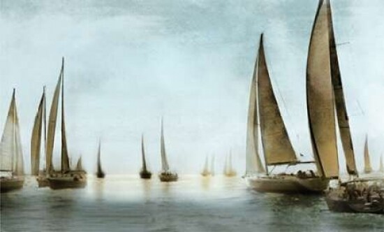 Golden Sails Poster Print by Drako Fontaine