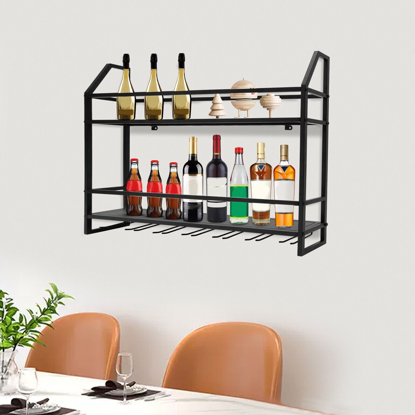 Kitcheniva Wall Mounted Wine Glass Storage Rack