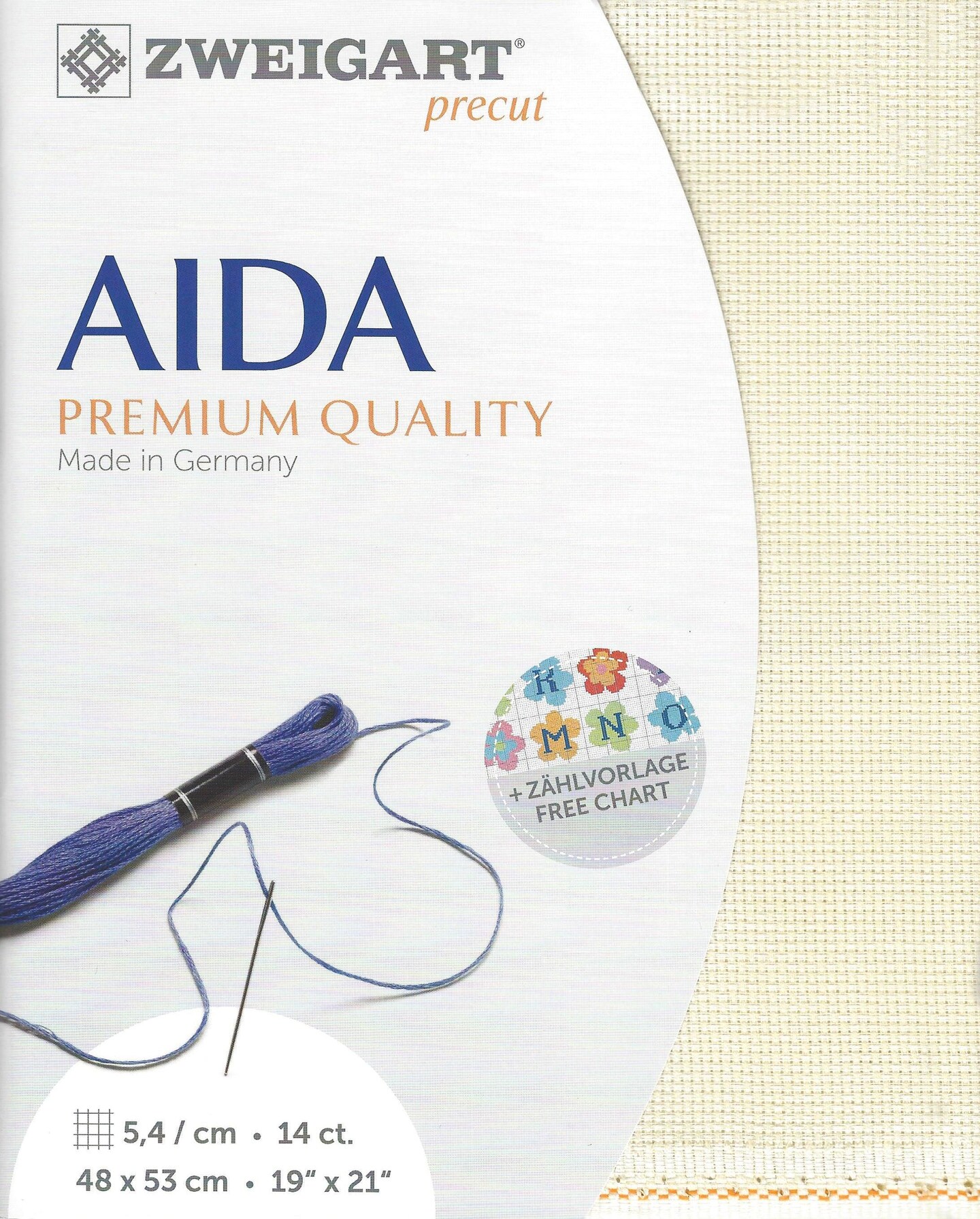 Precut Zweigart Stern-Aida Ivory