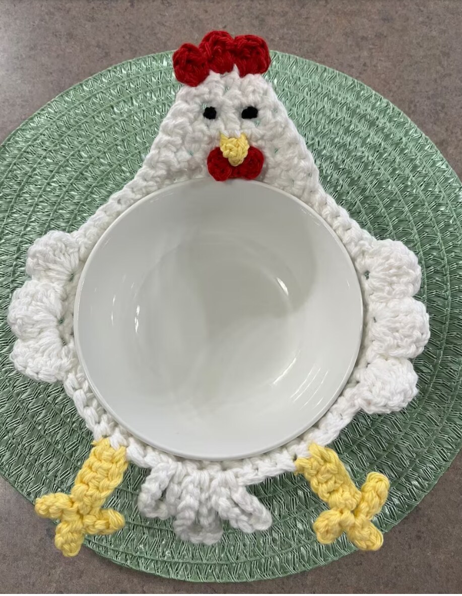 the cozy nook ボウル　3点セット Crocheted Chicken Bowl Cozy | MakerPlace by Michaels