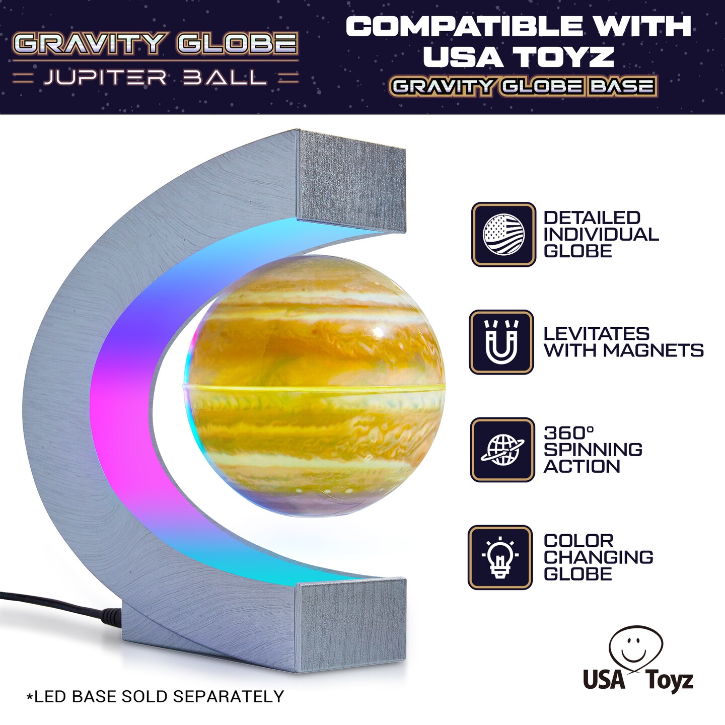 USA Toyz Gravity Globe Jupiter Ball Accessory (Globe Only)