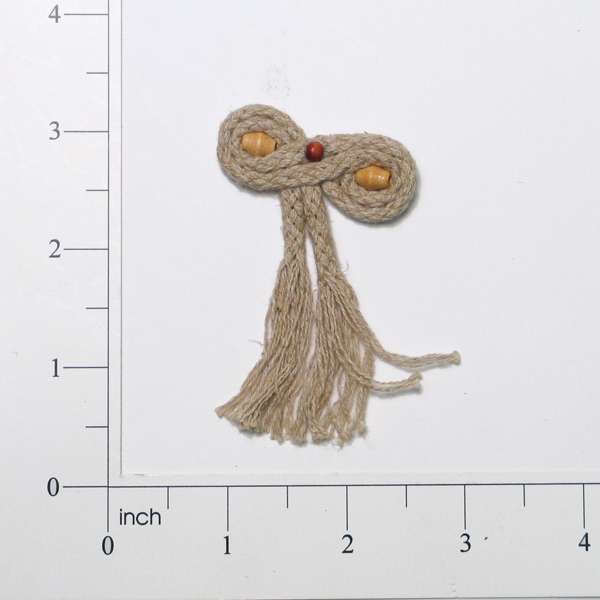 Woven Bow Natural Closure 2 3/4&#x22; x 1 3/4&#x22;