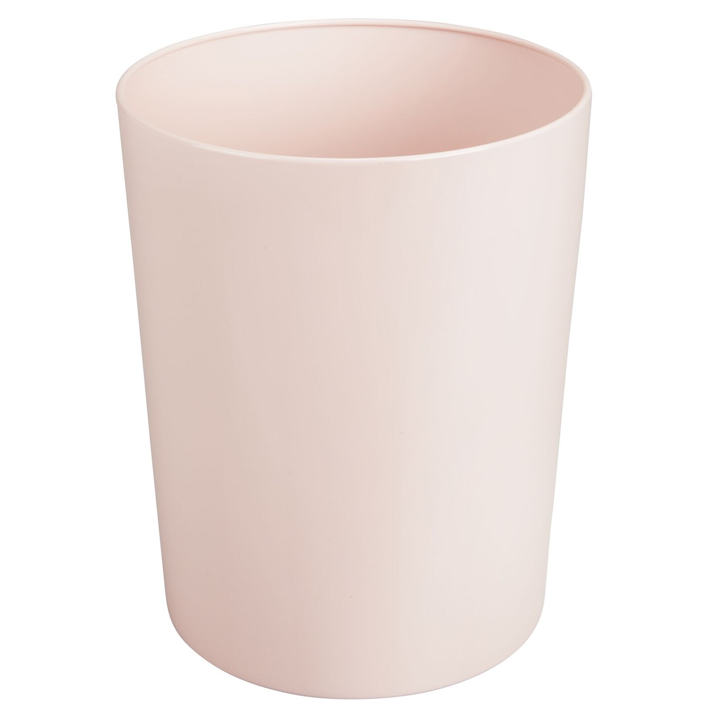 mDesign Small Round Metal 1.7 Gallon Wastebasket/Recycling Can