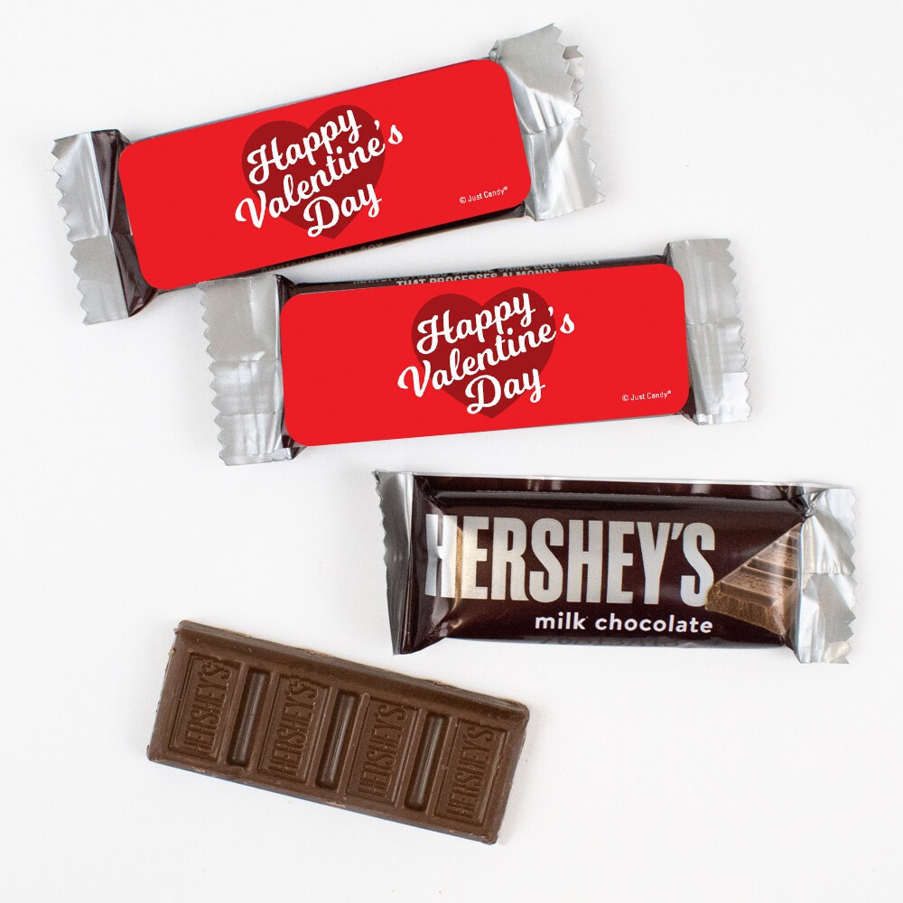 44 Pcs Bulk Valentine&#x27;s Day Candy Hershey&#x27;s Snack Size Chocolate Bar Party Favors (19.8 oz, Approx. 44 Pcs) - Heart