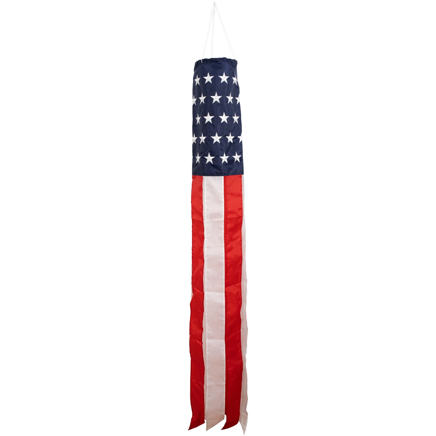 Northlight 60&#x22; Patriotic Stars and Stripes Outdoor Windsock