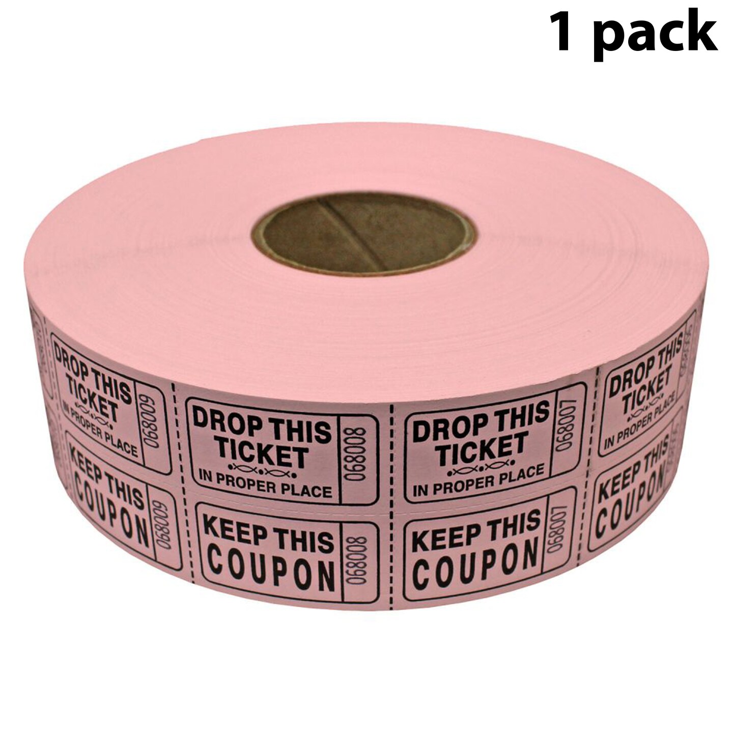 Double Roll Raffle Tickets &#x2013; Coupon Tickets (2000/Roll) &#x2013; Available in 8 Colors: Red, Blue, Green, Yellow, Orange, Purple, Pink &#x26; White