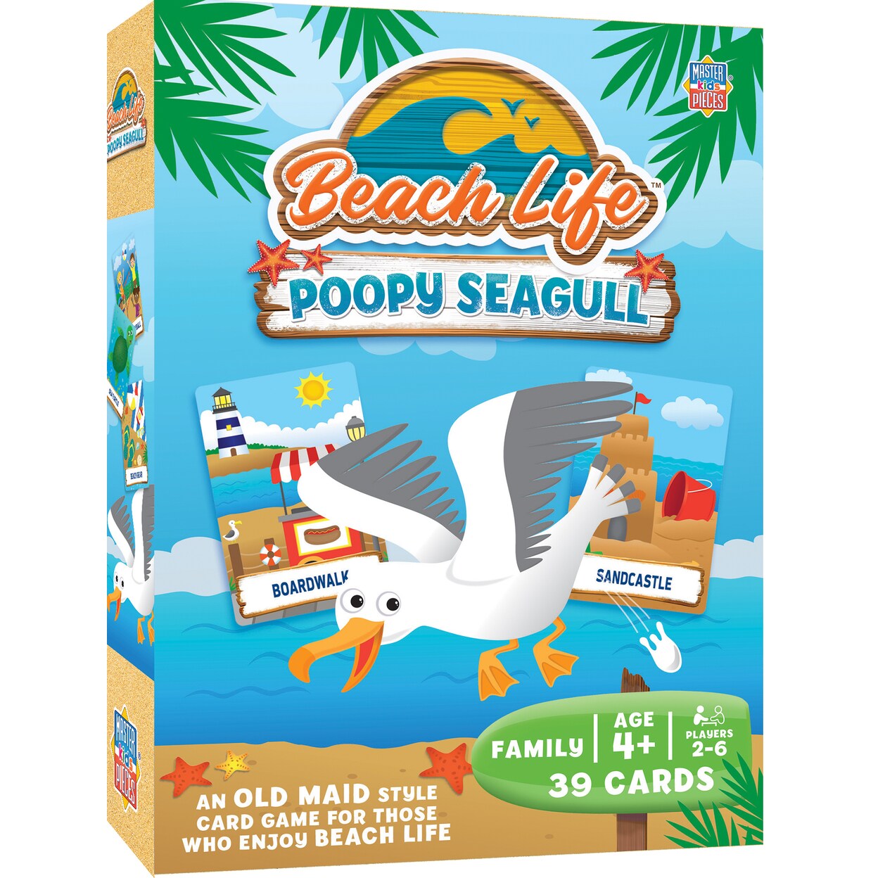 Masterpieces   Kids Games - Beach Life - Poopy Seagull Card Game