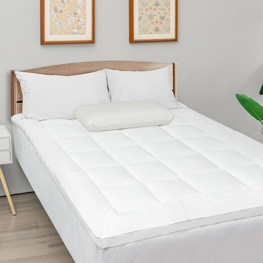 Mattress Pad Cover Padded Topper Soft Quilted Fitted Deep Pocket
