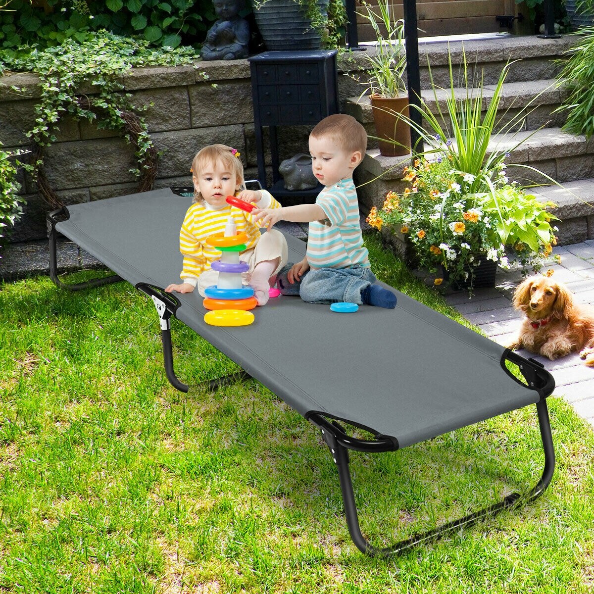 Folding Camping Bed Outdoor Portable Military Cot Sleeping Hiking