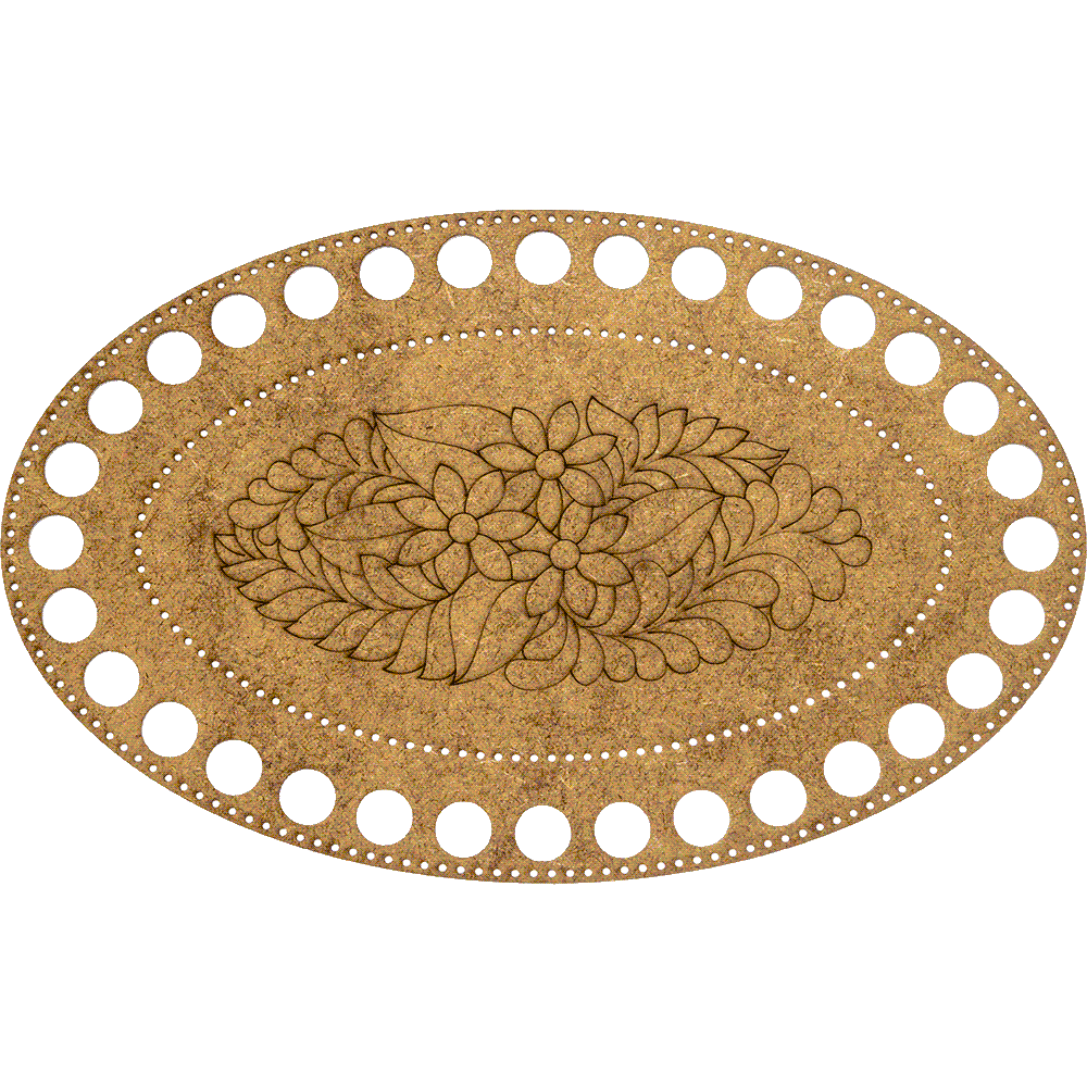 Blank for embroidery with thread on wood