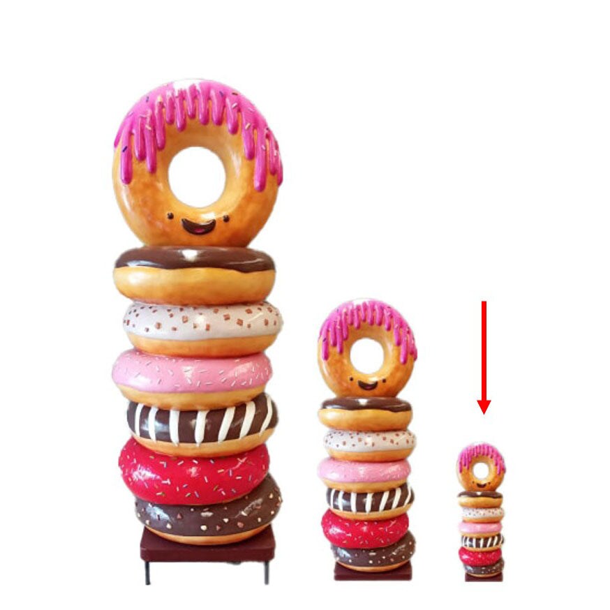 Small Stacked Donuts Table Top Statue