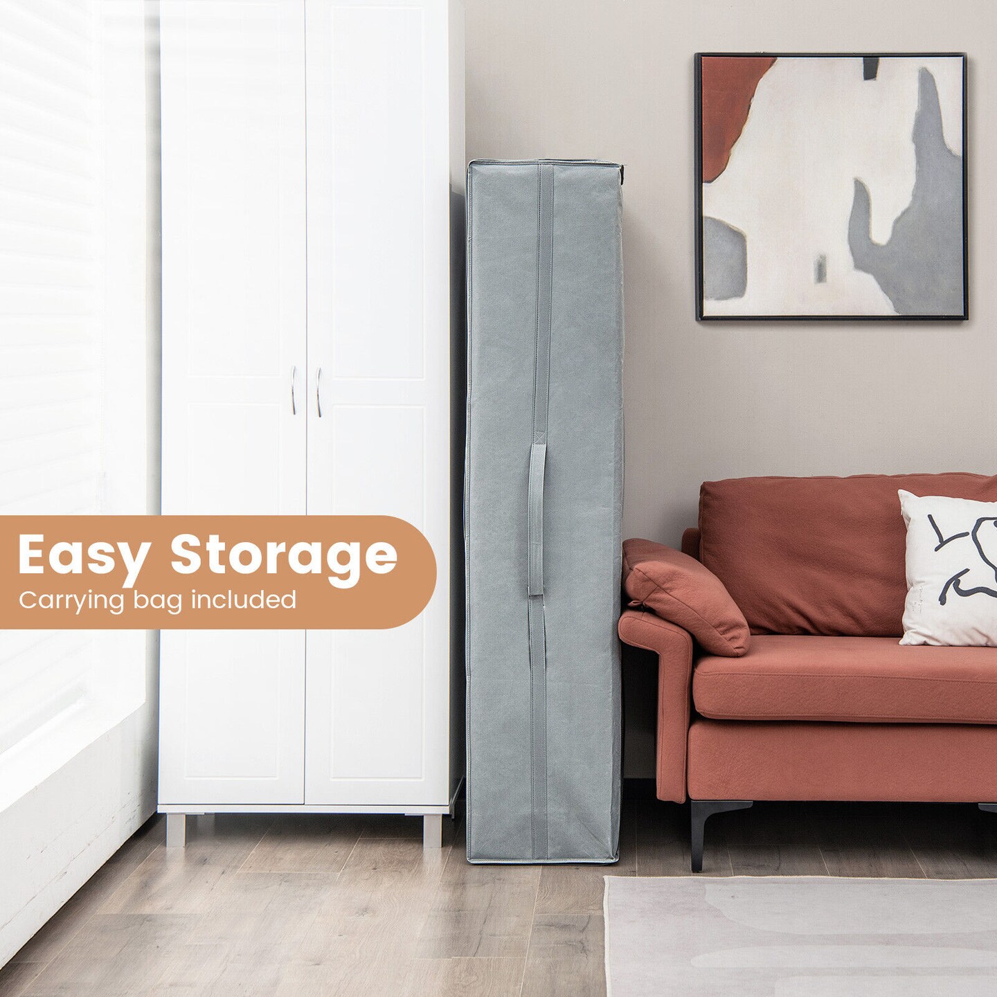 4-Inch Tri-Fold Cool Gel Memory Foam Mattress with Ergonomic Support