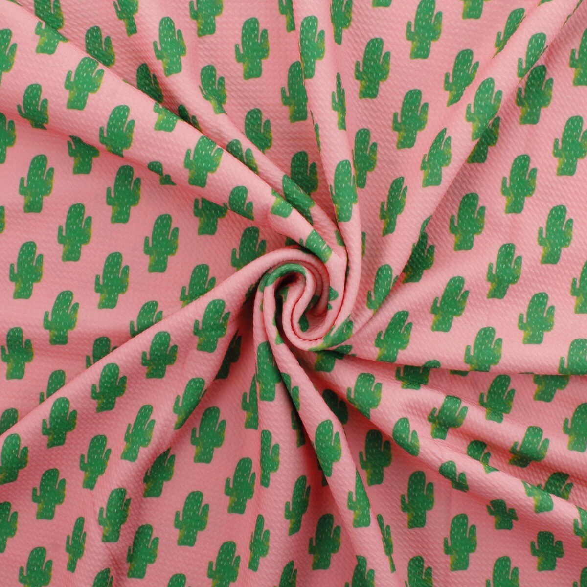 Coral Watercolor Cactus Bullet Fabric 1 yard