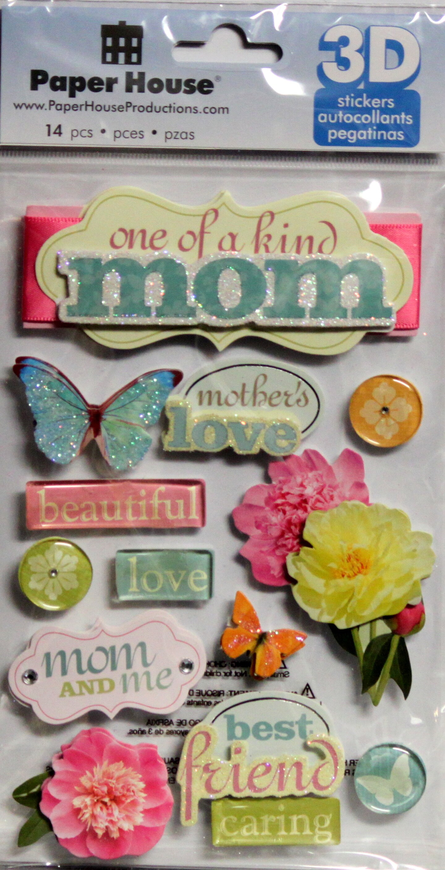 Paper House One Of A Kind Mom Dimensional 3D Stickers