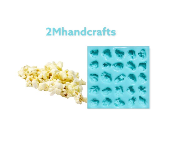 25pc Realistic Popcorn Silicone Mold | For Soap | Candle embeds | Wax Melts