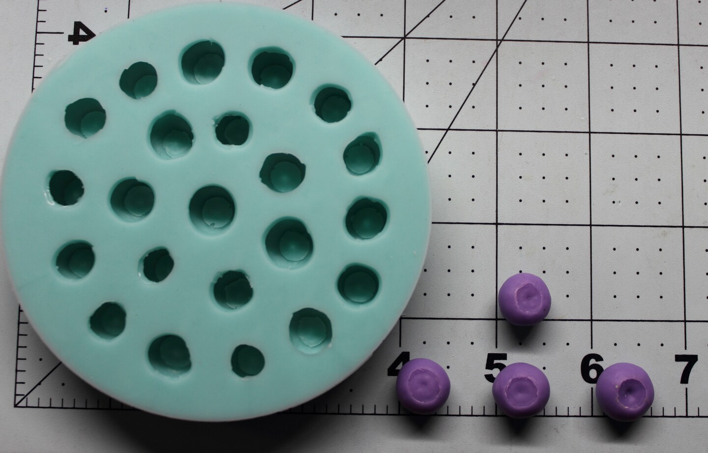 22pc Blueberry Silicone Mold | Realistic Food Shape Mold For Soap Embeds | Candle Embeds | Wax Melts Silicone Mold