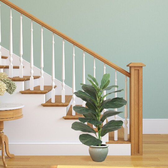 30" Silk Fiddle Leaf Ficus Tree - Lifelike Artificial Indoor Greenery Decor