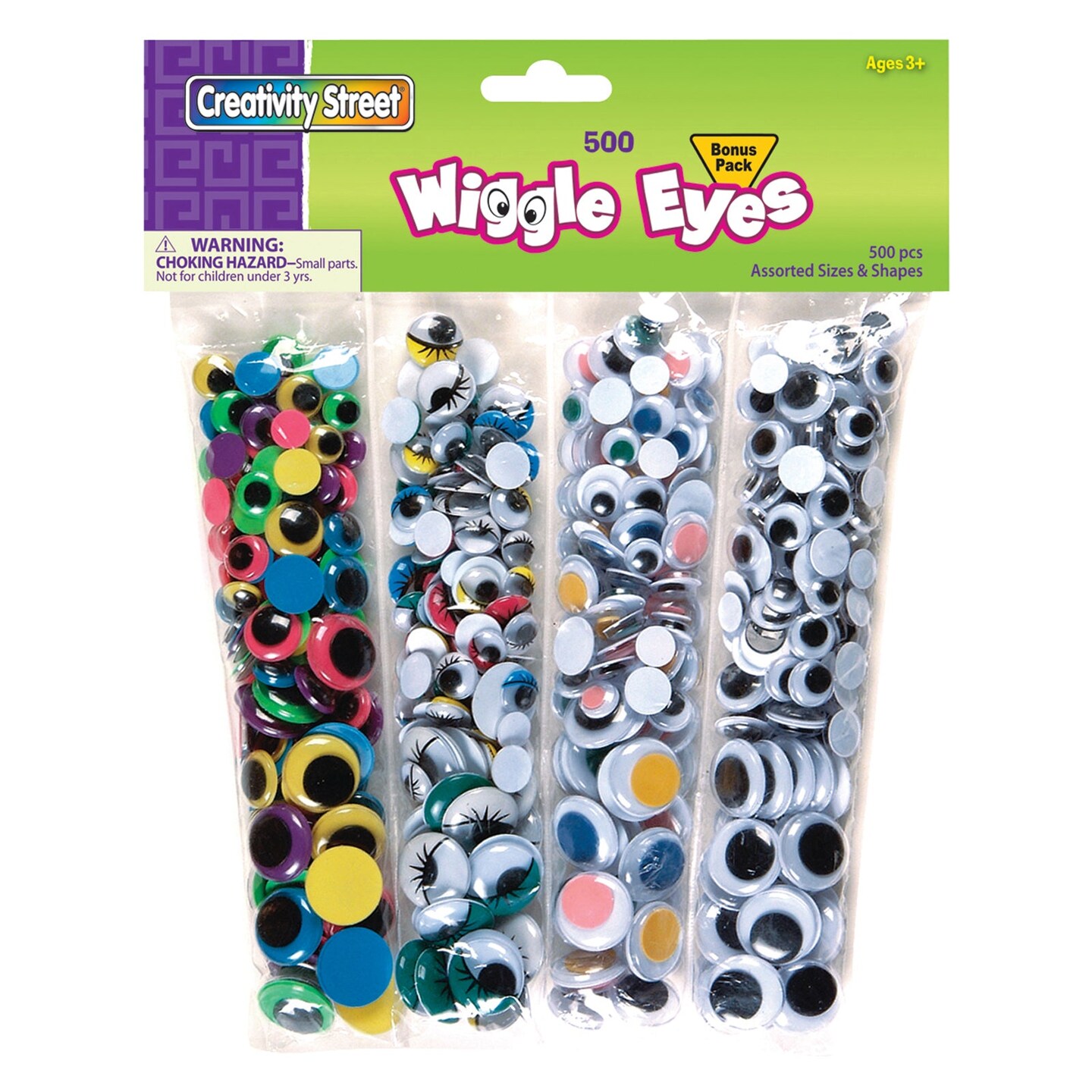 Wiggle Eyes, Assorted Colors &#x26; Sizes, 500 Pieces