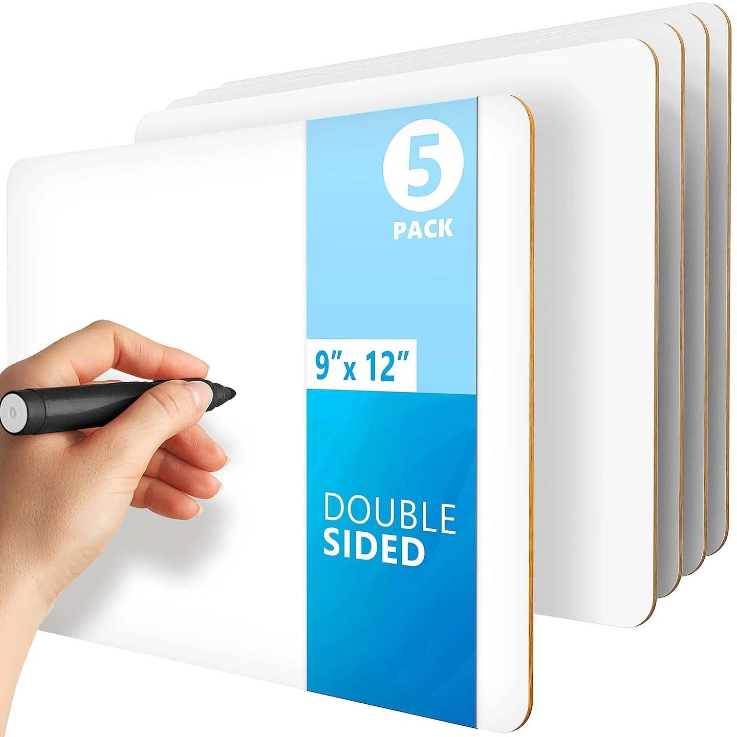 5 Pack Mini Dry Erase Board Lapboard 9x12 Inch   Small Dry Erase White Board for Kids Students   Classroom   Home and Office Work   Blanked Portable Student Mini Whiteboards 9 x 12 Inch