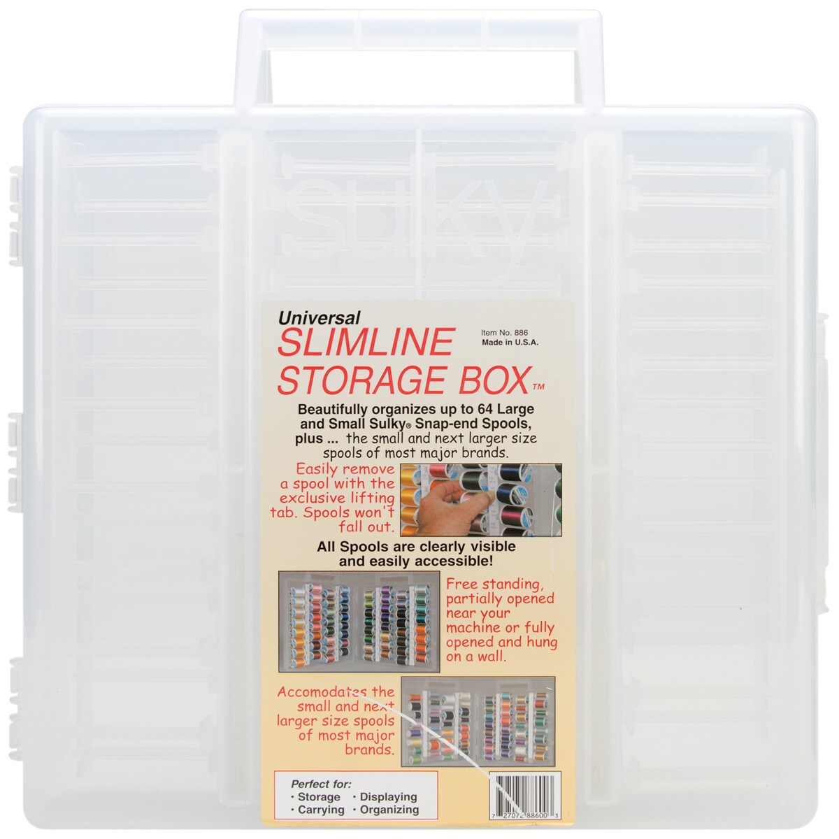 Sulky Universal Slimline Storage Box-15&#x22;X15&#x22;X3&#x22;