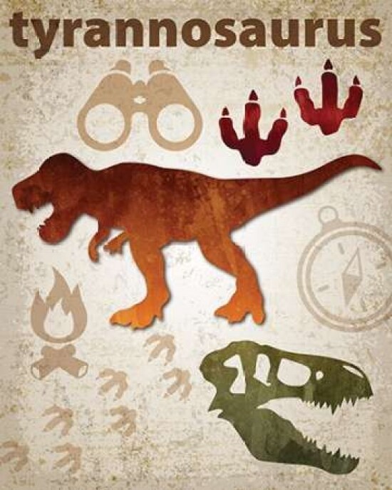 Tyrannosaurus Dinosaur Poster Print by Melody Hogan - Item # VARPDXMHRC216A