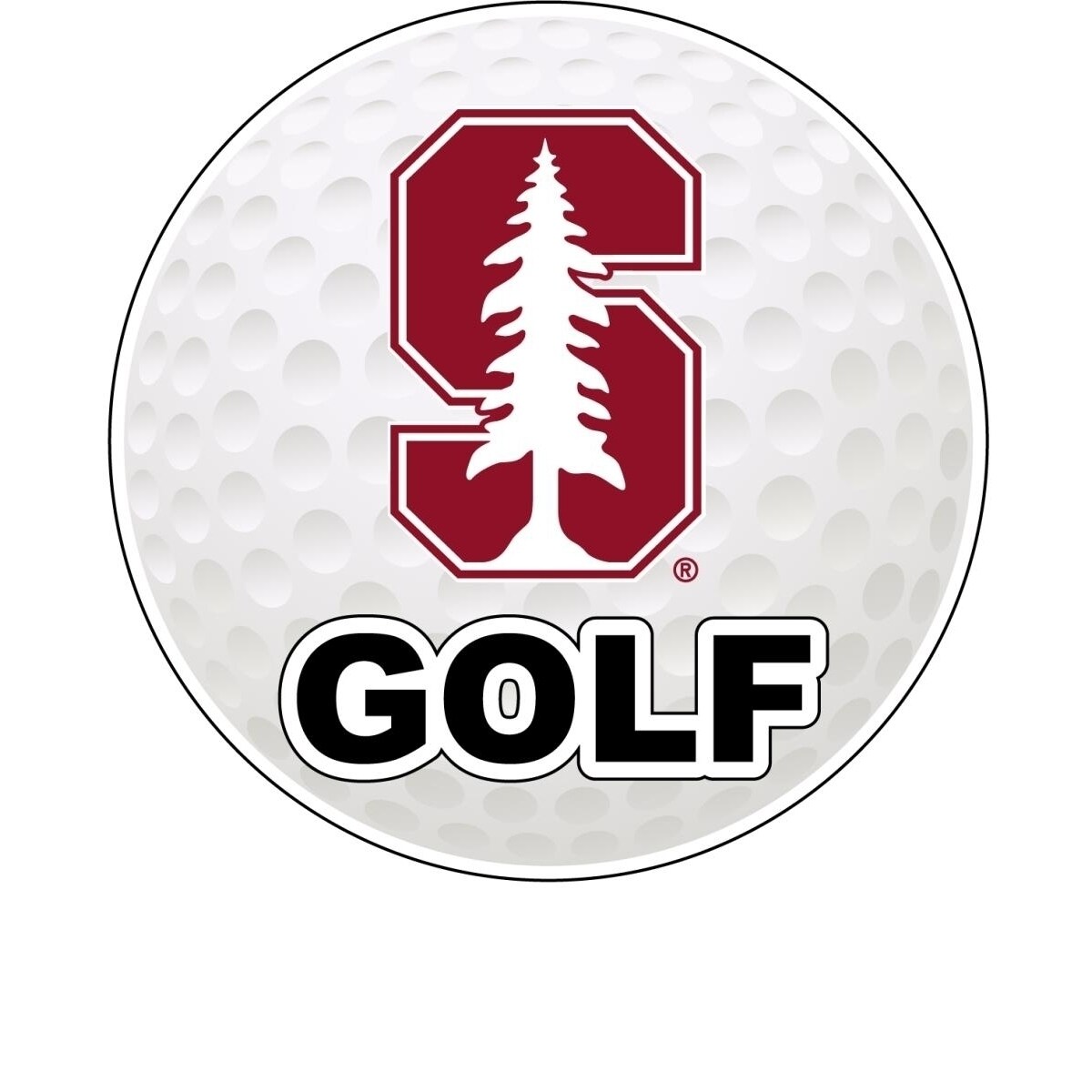 Stanford University 4-Inch Round Golf Ncaa Fairway Fervor Vinyl Decal Sticker
