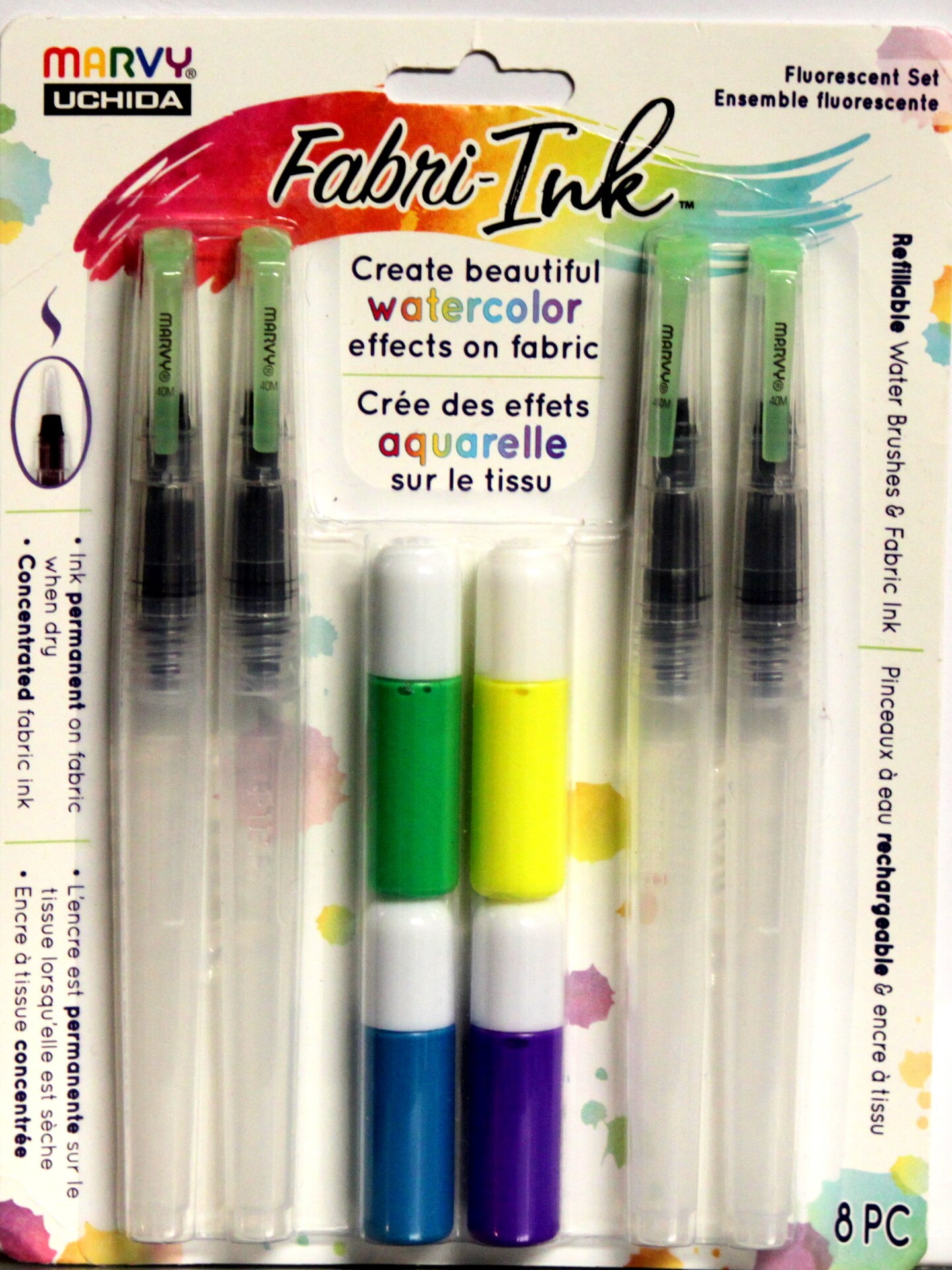 FABRI-INK Fluorescent Brush On Ink Set