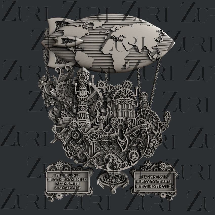 Zuri Designs Inc Zuri Designs Steampunk Airship