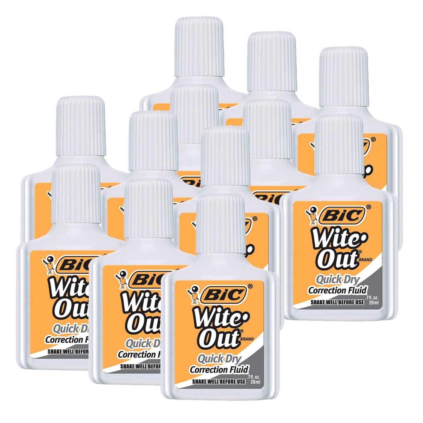Wite-Out&#xAE; Quick Dry Correction Fluid, Pack of 12