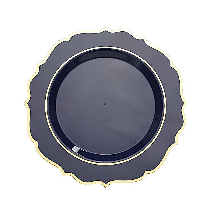 navy plastic dinner plates