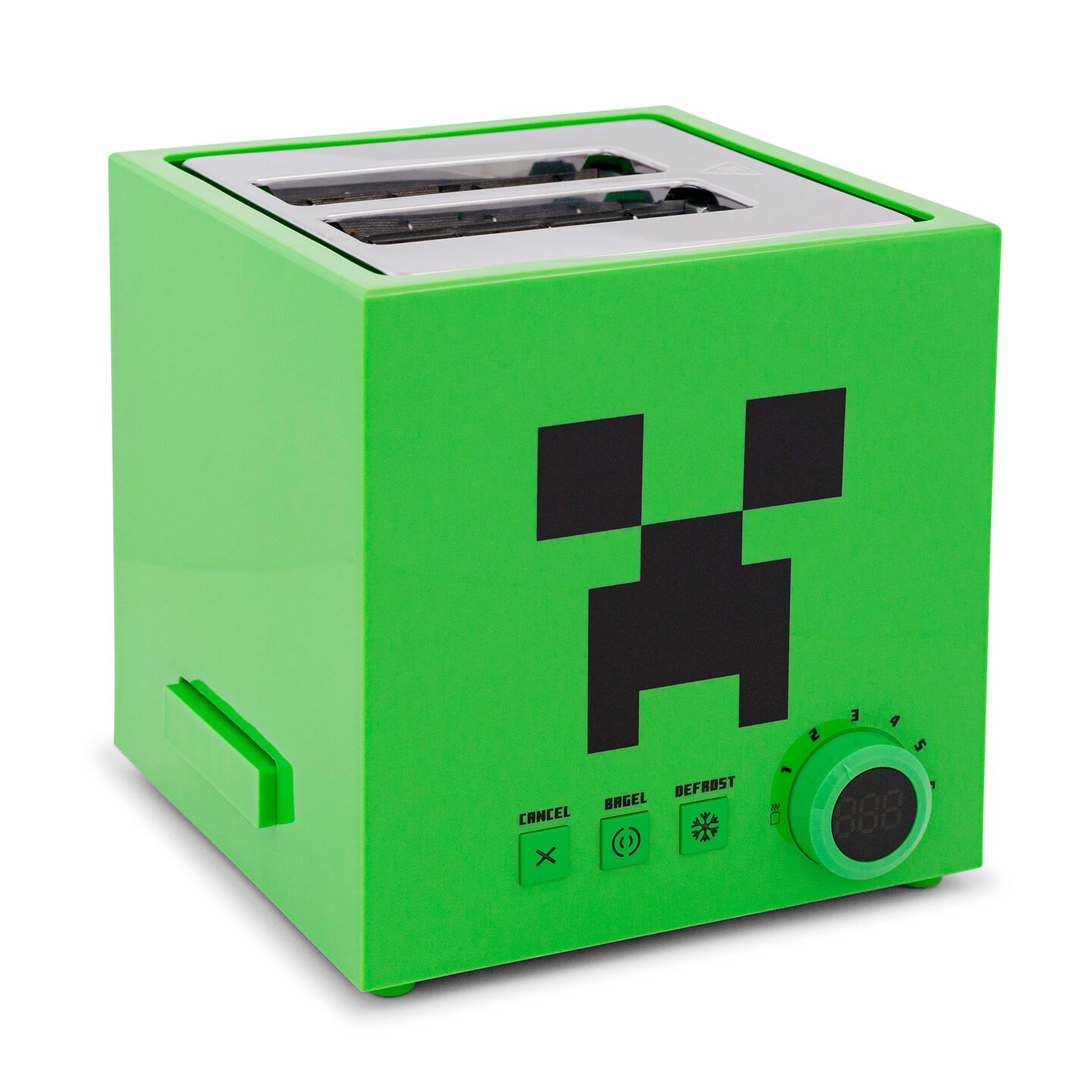 Minecraft Green Creeper 2-Slice Toaster With Imprint Feature