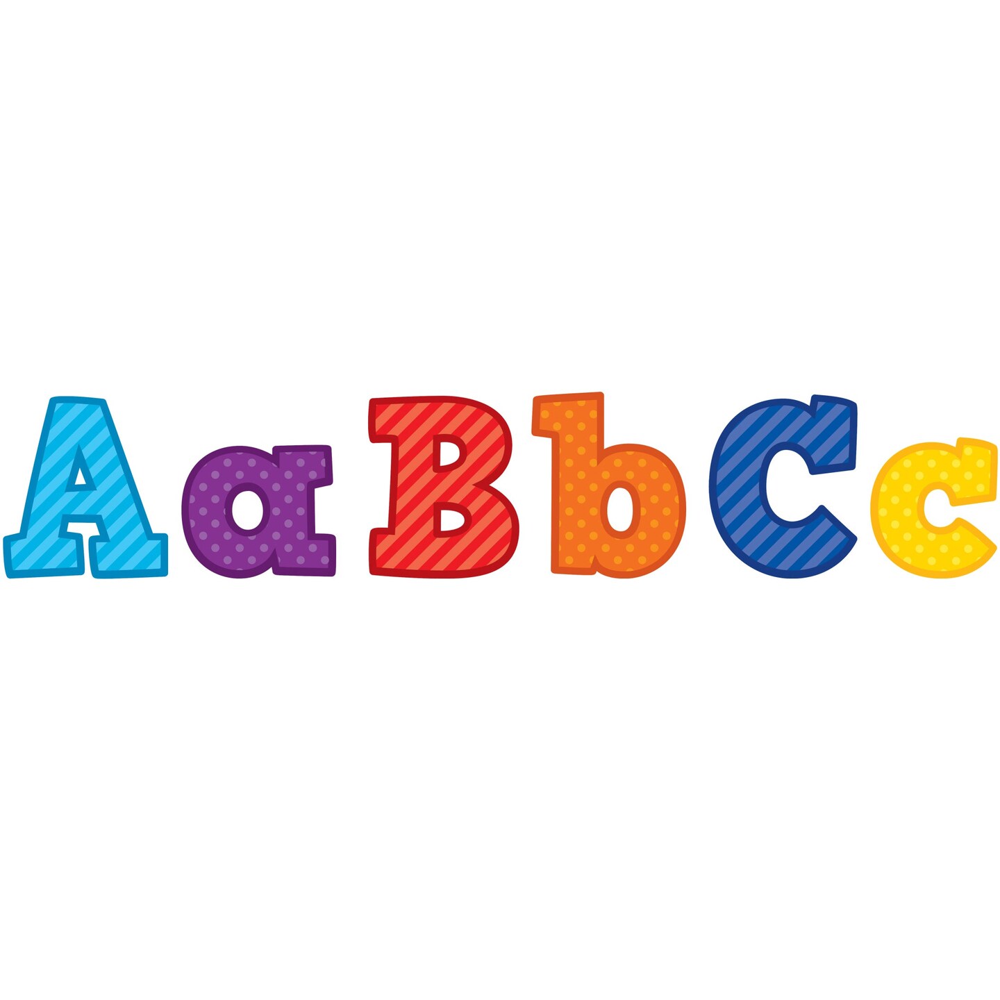 Playful Patterns Bold Block 3&#x22; Letters Combo Pack, 443 Pieces Per Pack, 3 Packs