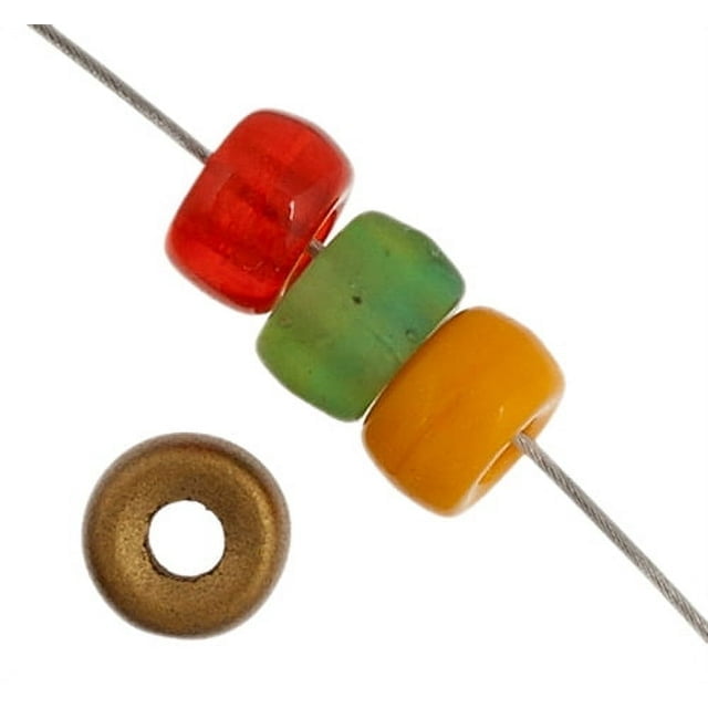 John Bead 6mm Opaque Mini Glass Pony Beads, 500pcs