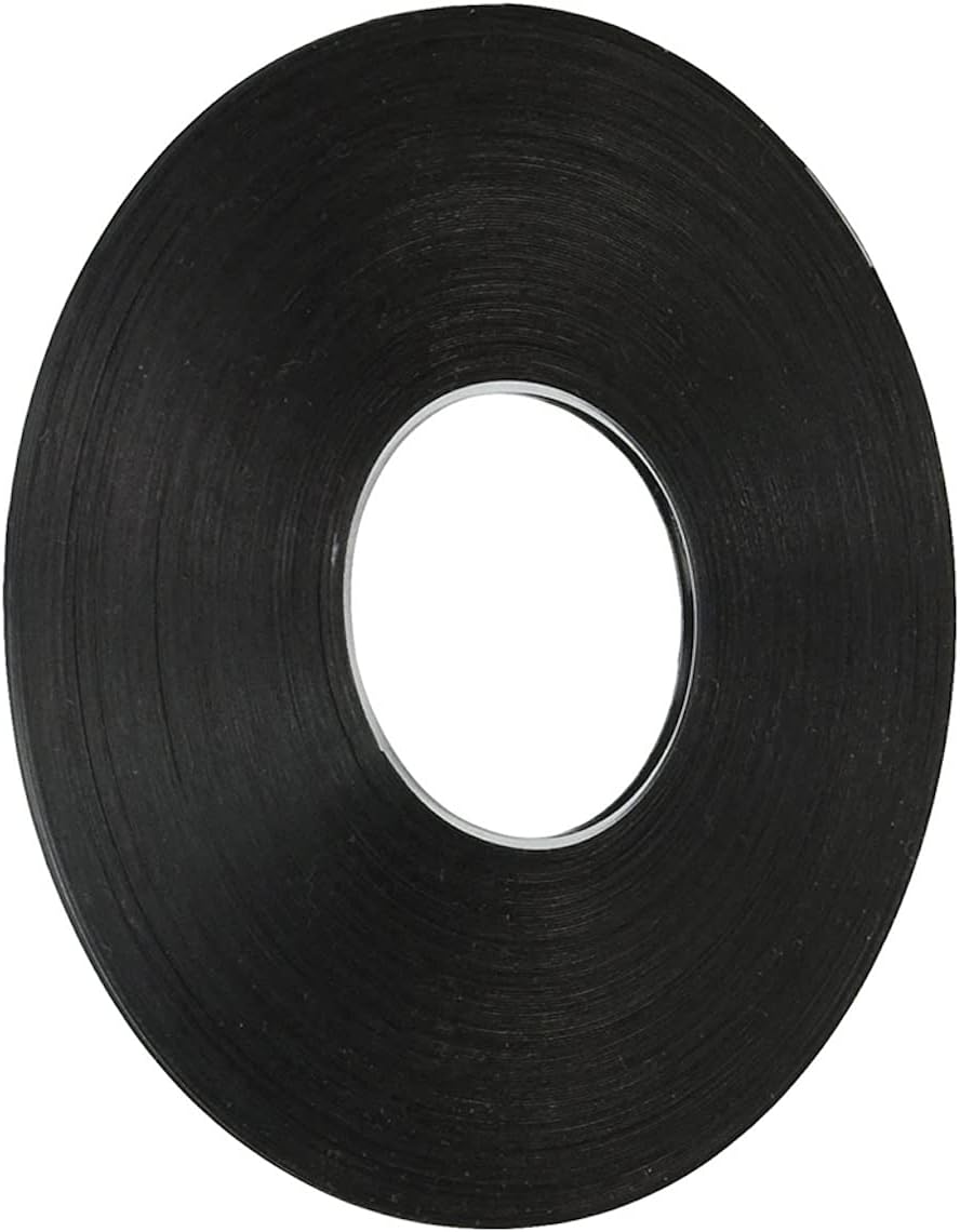 Graphic Art Tape, 1/32 W x 648 L Inches, Black Matte, 1 Roll