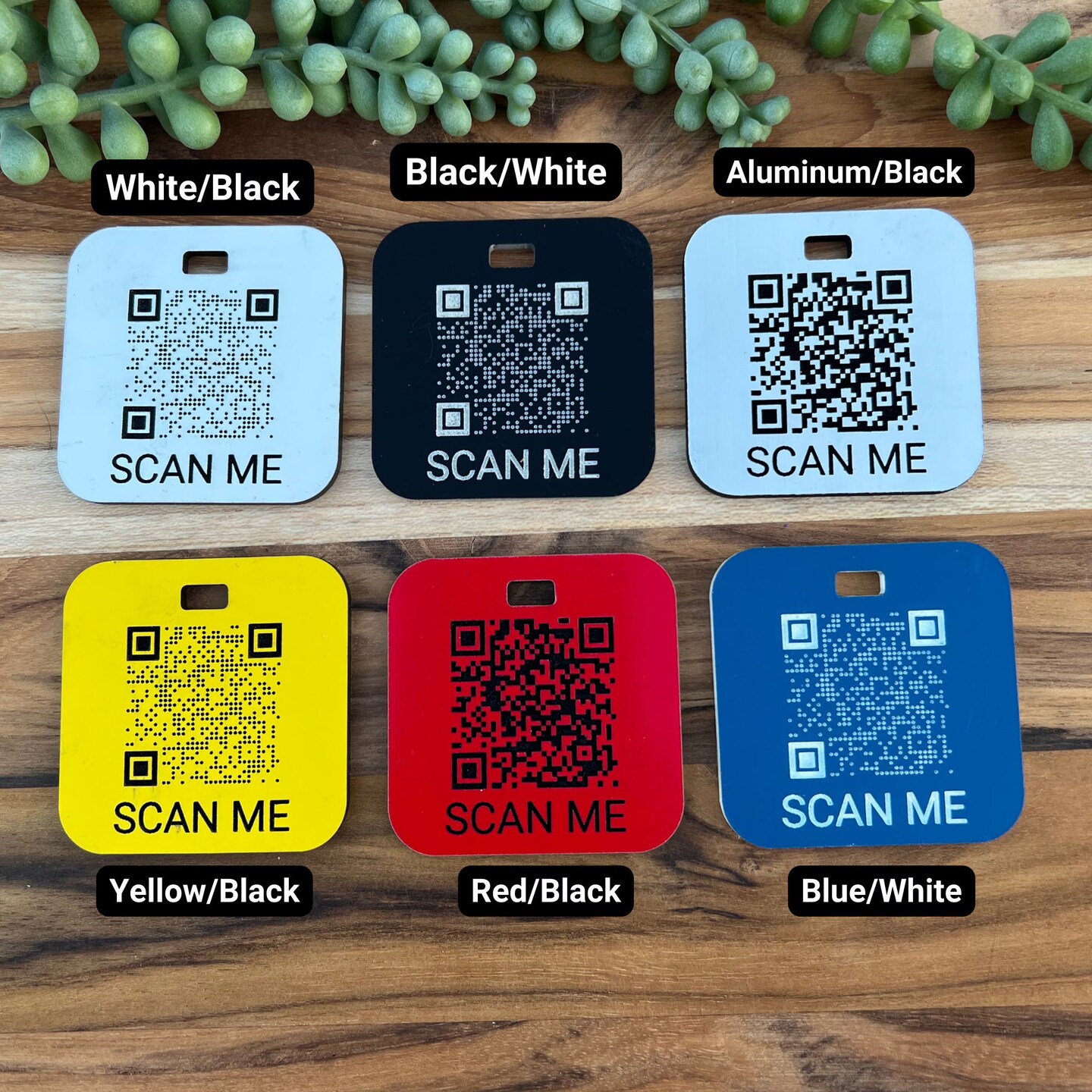 QR Code Keychain, Personalized Scan Luggage Tag, Personalized