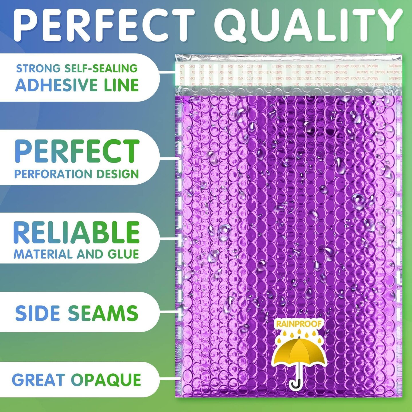 Pack of 10 Purple Bubble Mailers Pouches 12.75 x 10.5 Cushion Padded Envelopes with Peel and Seal Closure 12 3/4 x 10 1/2 Colorful Shipping Poly Bags for Mailing Moving Storage Packing