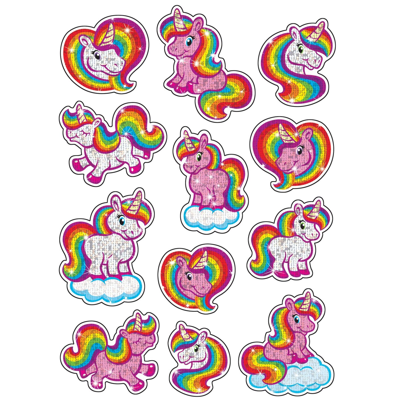 Sparkly Unicorns Sparkle Stickers&#xAE;, 24 Per Pack, 6 Packs