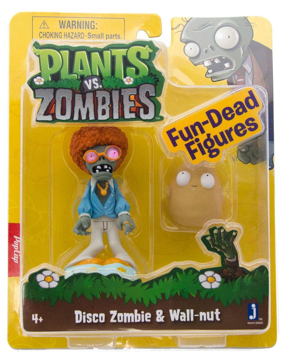 Plants Vs Zombies 3&#x22; Figure 2-Pack: Disco Zombie &#x26; Wall-nut