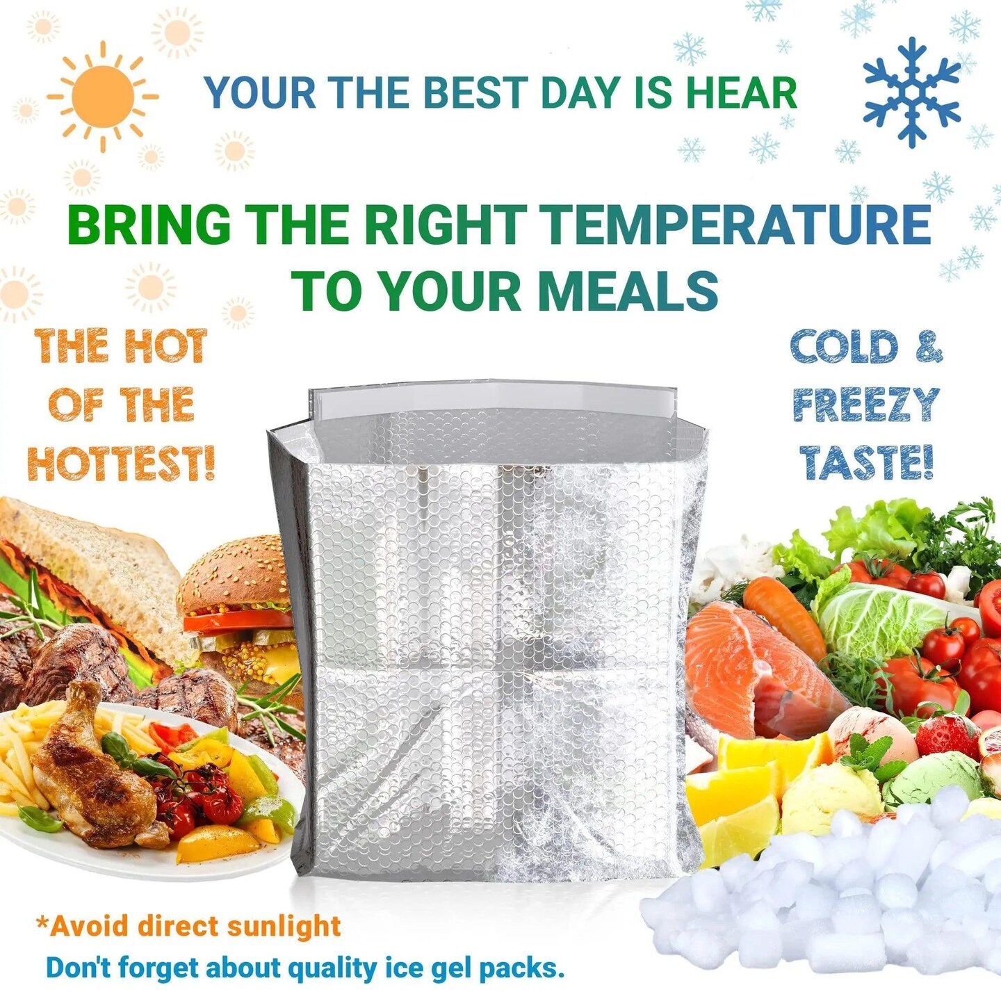 Insulated Box Liners Pack of 10 Thermal Box Liners 8x8x8 Box Size Metalized Cold Shipping Boxes with Gusseted Bottom 8 x 8 x 8 for Frozen Food with Adhesive Strip