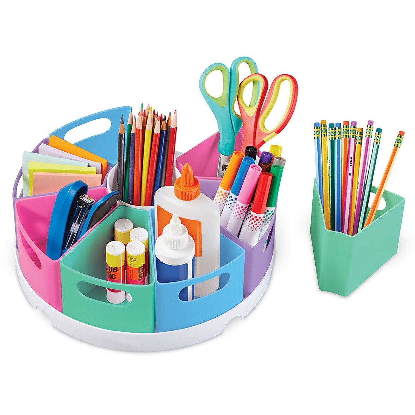 10 Piece set Art/Desk Organizer for Kids, Crayon/Homeschool Organizers and Storage Pastel