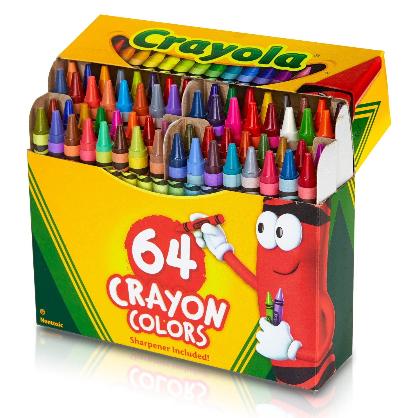 Crayons, Regular Size, 64 Per Box, 3 Boxes
