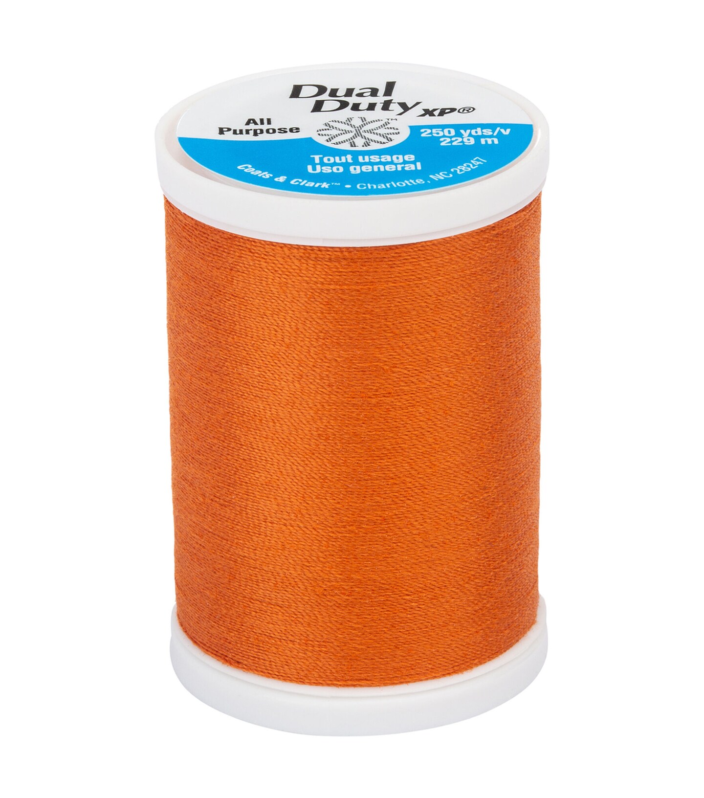 250 yards -- Dual Duty XP -- All Purpose Sewing Thread -- Burnt Orange Color -- Ref. S910-7670 by Coats &#x26; Clark&#xAE;