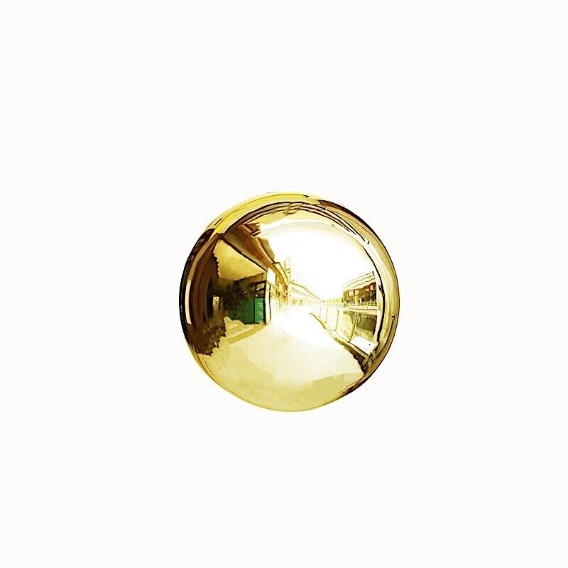 2 GOLD 12&#x22; Stainless Steel Gazing Globe Reflective MIRROR BALLS