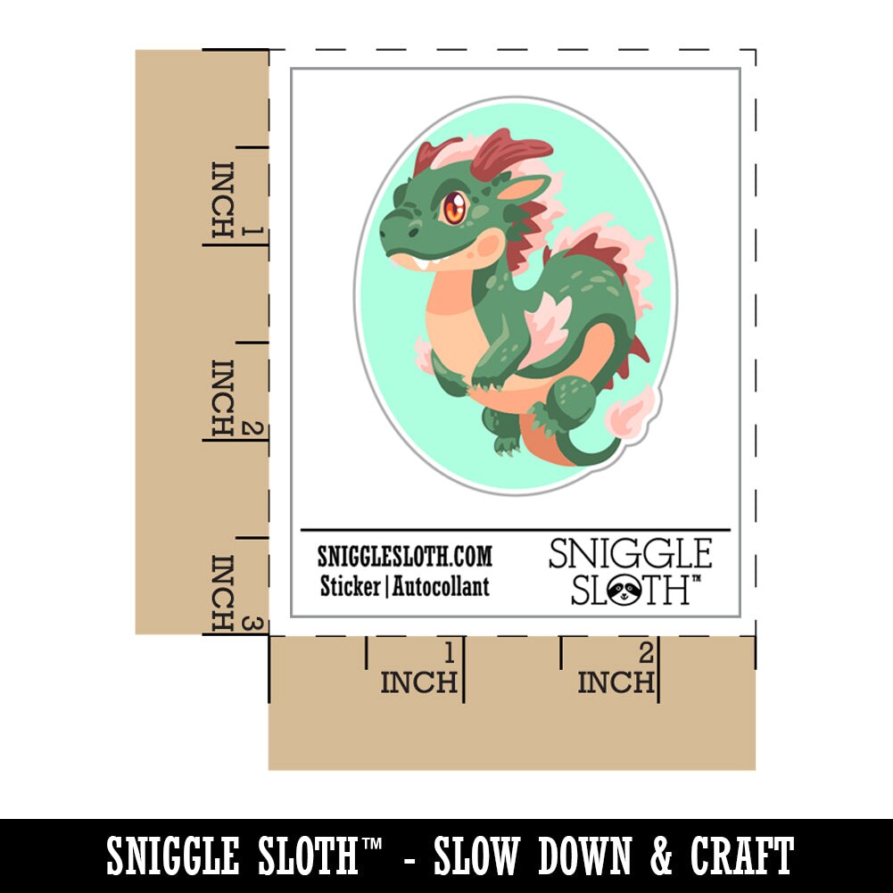 Asian Long Dragon Cloudy Sky Waterproof Vinyl Phone Tablet Laptop Water Bottle Sticker Set - 5 Pack
