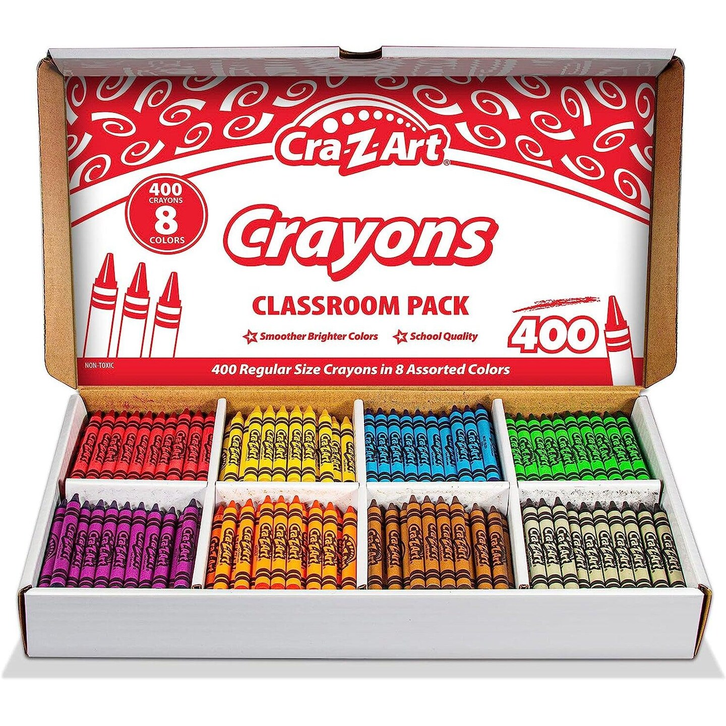 Crayon Class Pack, 8 Color, 400 Count Box
