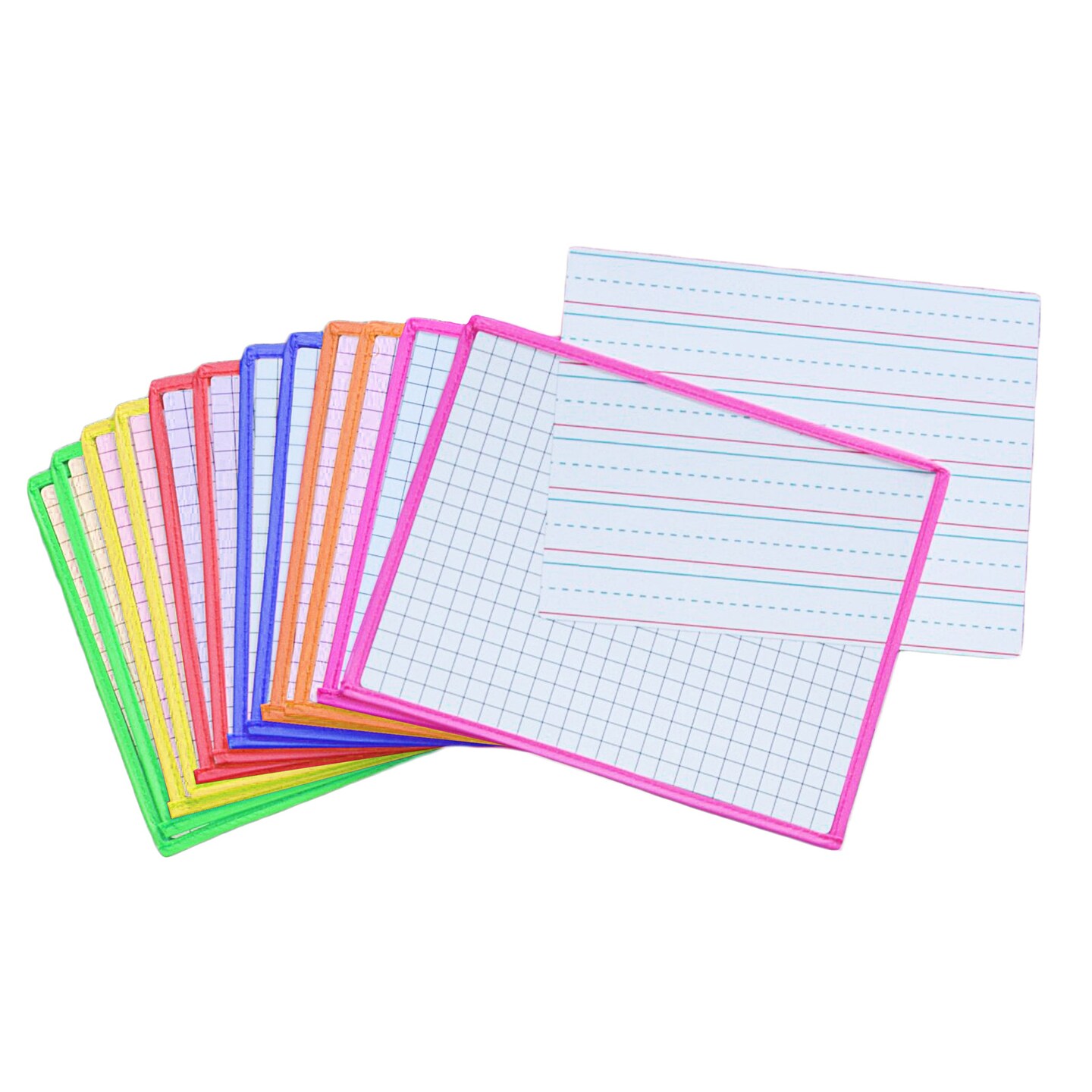 Clear Dry Erase Sleeves, Assorted Colors, 12 Per Pack